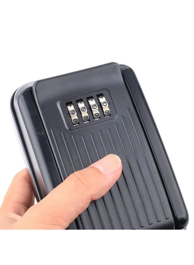 Black Key Lock Box with 4 Digit Code Large Capacity Secure Key Hider for Car Home Doorway - Image 5